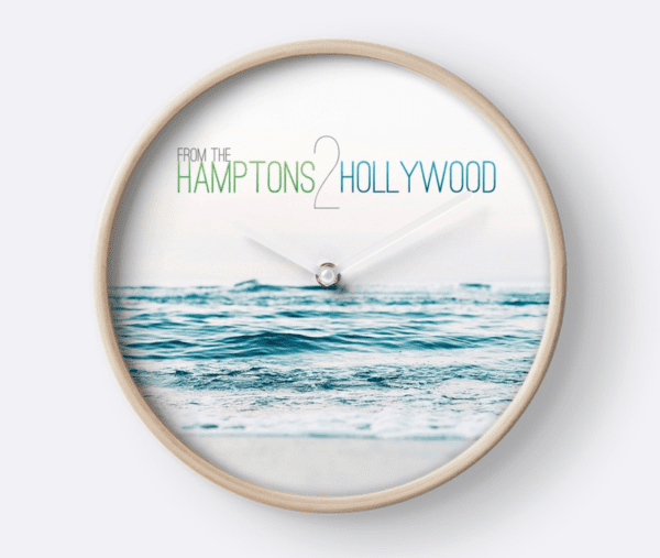 Hamptons to Hollywood Small Waves Clock