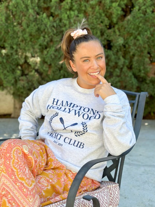 Hamptons to Hollywood Yacht Club Crewneck, Limited Edition, Elissa Troissi